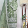 সাদাবাহার অরগাঞ্জা Purple Sadabahar Pakistani inspired Unstitched olive