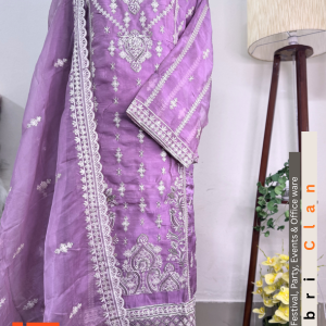 Light Purple সাদাবাহার অরগাঞ্জা Sadabahar Pakistani inspired Unstitched