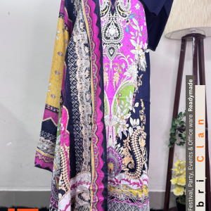 Multicolor লোন থ্রীপিস । Pakistani inspired three pies unstitched lown