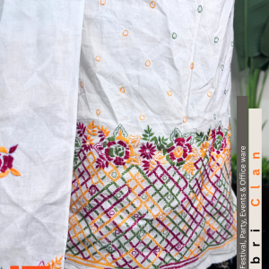 White Elegant জামালপুরের নকশী থ্রি পিস