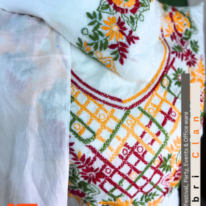 White Elegant জামালপুরের নকশী থ্রি পিস