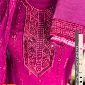 Alternative view of Maroon স্টার জর্জেট লাক্সারি ফোর পিস